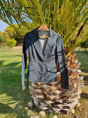 BRF Denim μπουφάν μεταχειρισμένο, σκούρο μπλε, μέγεθος M