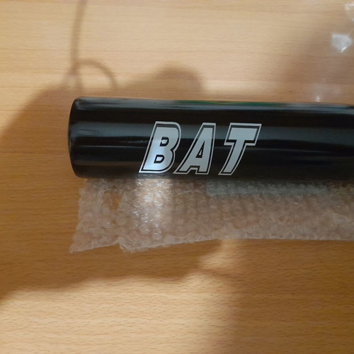 Baseball bat 50" black with anti-slip grip new