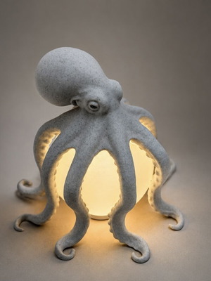 Φωτιστικό Χταπόδι LED χειροποίητο 3D printed, κατόπιν παραγγελίας