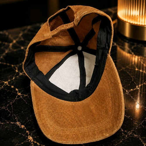 Leather unisex hat XL like new, brown