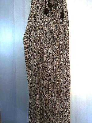 Summer one-piece jumpsuit like new, gray and beige, size L