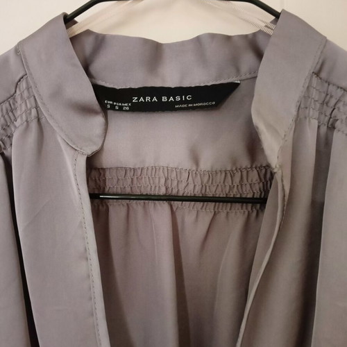 Zara Basic women's blouse, small, grey silver