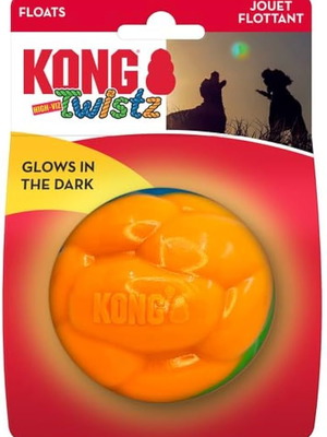 Kong Twistz High-Viz Ball new, glow in the dark Ø8.5cm