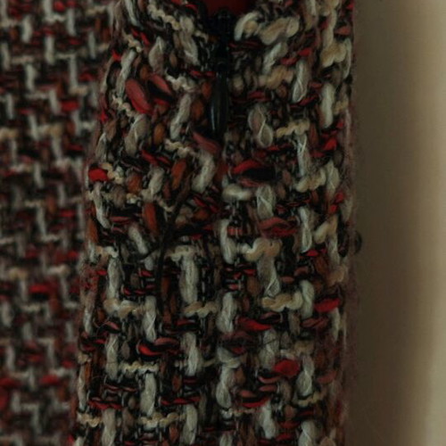 Benetton dress like new, large, red lining, side zipper