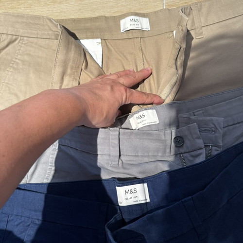 Marks & Spencer men's fabric pants pack of 3, size XXL, like new