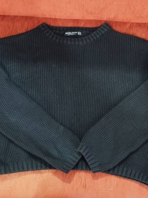 Bershka knit sweater like new, black, size XS