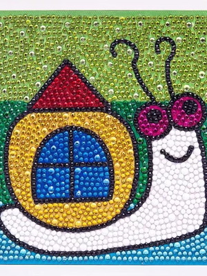 Diamond painting kit Snail 15x15 cm like new