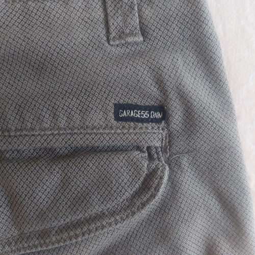 Garage 55 Men's Cargo Shorts new, grey with embossed fabric
