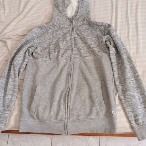 Cardigan used gray with hood, size M