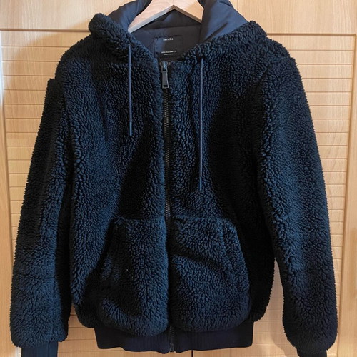 Shearling jacket new, size medium, black