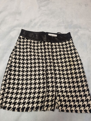 BSB mini skirt black and white checkered like new, small
