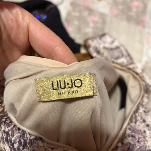 Mini dress Liu Jo used with sequins beige multicolor