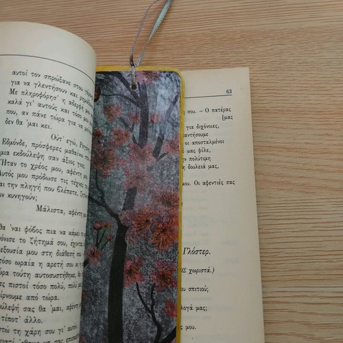 Handmade bookmarks set of 3 new with romantic floral designs