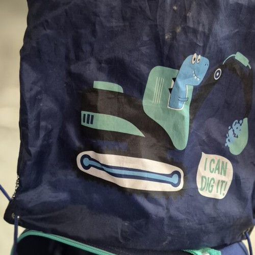 Children's suitcase used with 2 matching bags, blue
