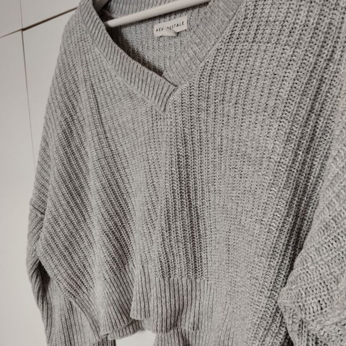 Aeropostale cotton oversized cropped gray sweatshirt like new
