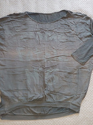 Asymmetrical blouse gray used, size XXXL