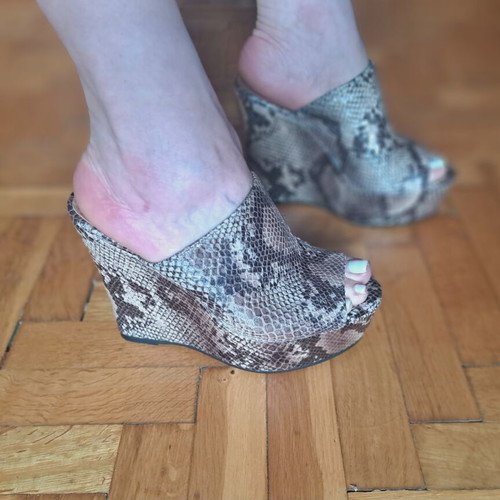 Jeffrey Campbell Mansfield γκρι snake πλατφόρμες καινούργιες, νούμερο 37
