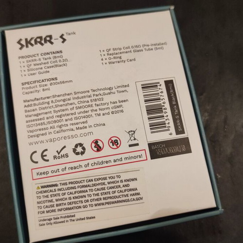 Vaporesso Skrr-S Atomizer used without glass