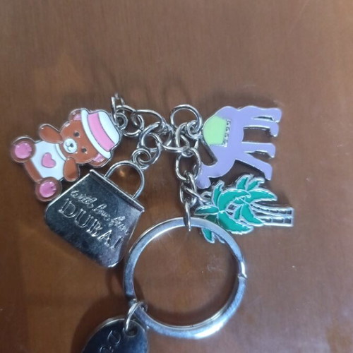 Dubai keychain with 5 charms