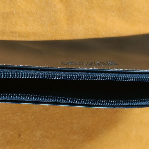 Hunter bag used, black with white stitching