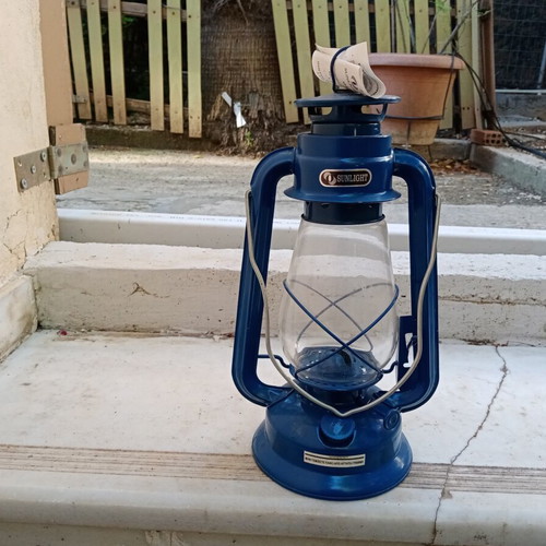 Storm Lantern "Θυελλης" Metal Blue Large