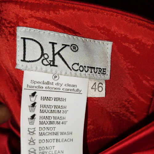 D&K red evening dress like new