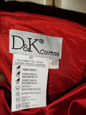 D&K red evening dress like new