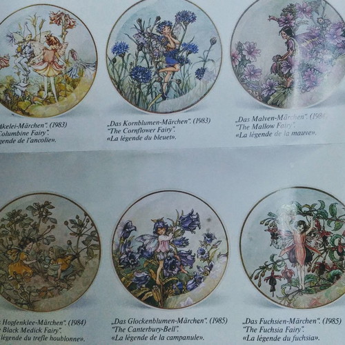 Bradex Villeroy & Boch Wall Plates "Flower Fairies" new, set of 6