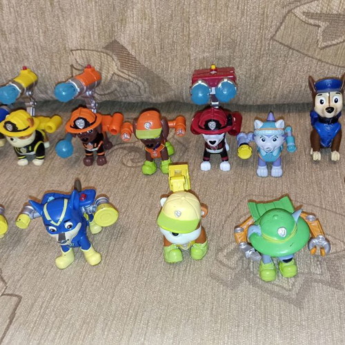 Paw Patrol figures set used, children's toys