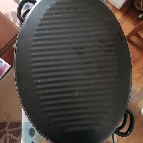 Antik Collection roasting pot used, oval 10 lt with rack and ribbed lid