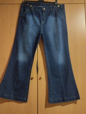Denim women's pants used, flared, size XXXL