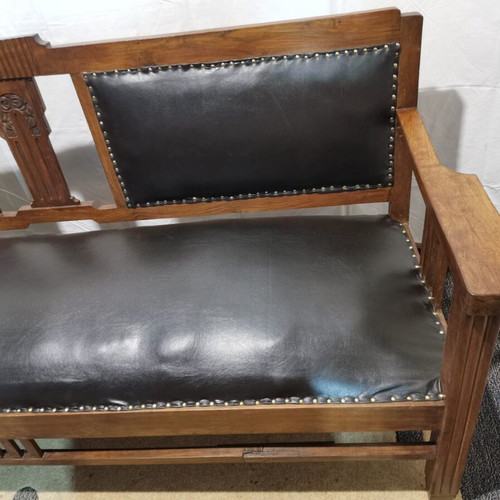 Cafe sofa used, preserved, 1920s with pest control