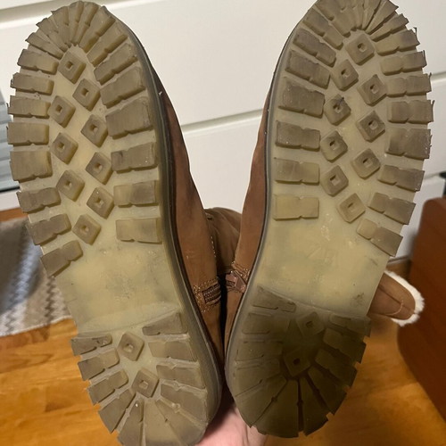Zara kids boots used brown tan with fur lining size 36