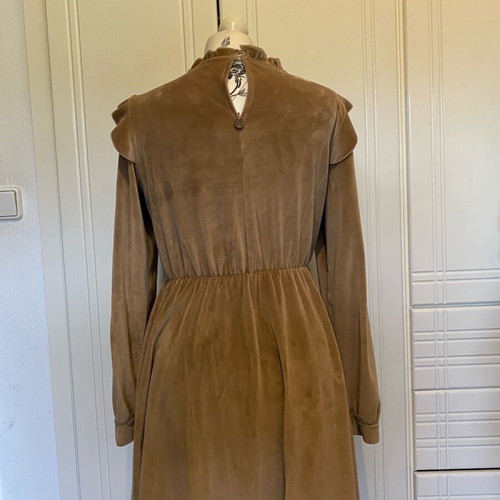 Brown velvet dress