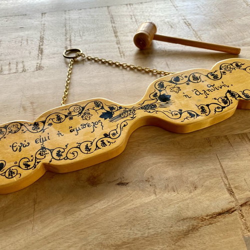Handmade Mount Athos Wooden Semantron new, spiritual gift