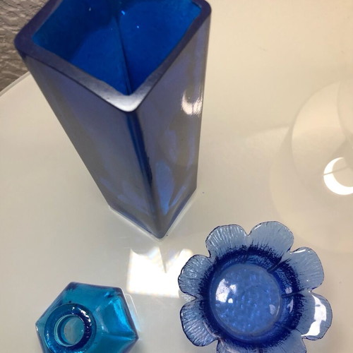 Blue glasses decoration set of 3 like new