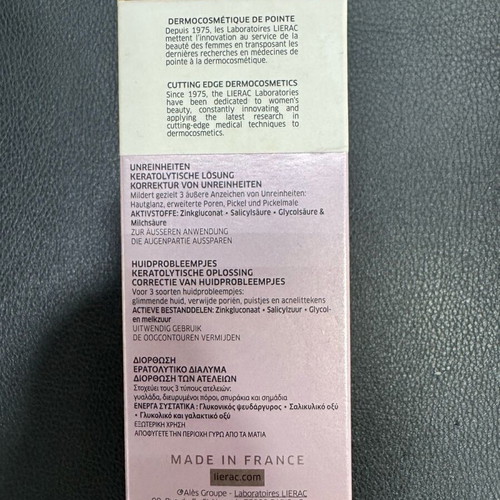 Lierac Sebologie Keratolytic Solution and Mask new
