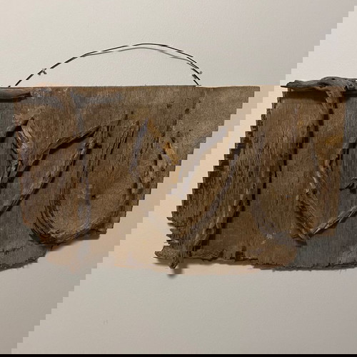 Χειροποίητο ξύλινο διακοσμητικό τοίχου μεταχειρισμένο