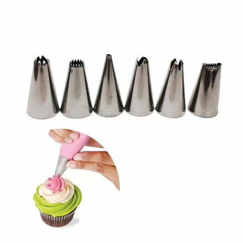 Set of 6 Piping Nozzles for Pastry New