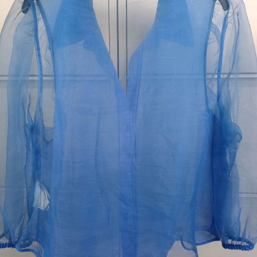 Zara shirt blue transparent like new, XXL