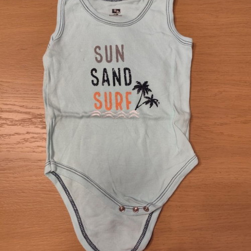 HB Baby Sleeveless Romper Sun Sand Surf Like New 3-6 Months