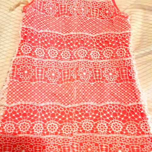 Children's sleeveless lace dress new in coral color