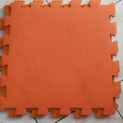 ELC play mats used, set of 7, red and orange