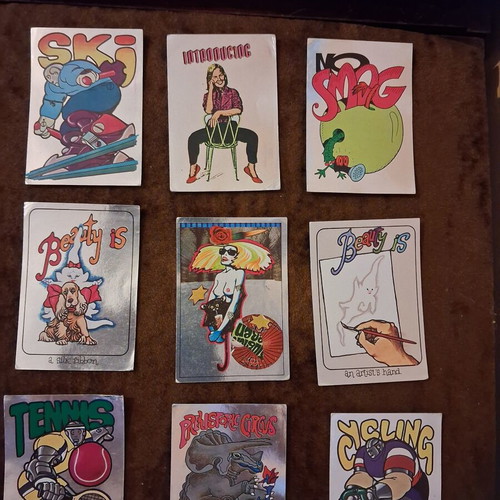 Panini Vintage Stickers Lot of 9 from 1985, like new