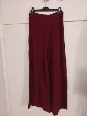 Burgundy palazzo pants like new, summer, size M Pull & Bear