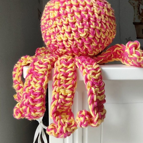 Knitted octopus handmade new