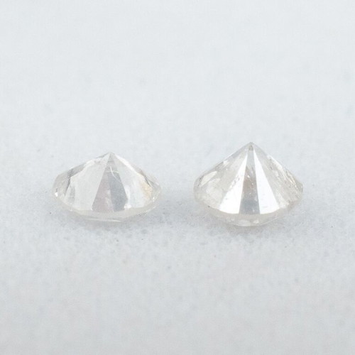 Pair Round Brilliant Diamonds 0.11ct total used