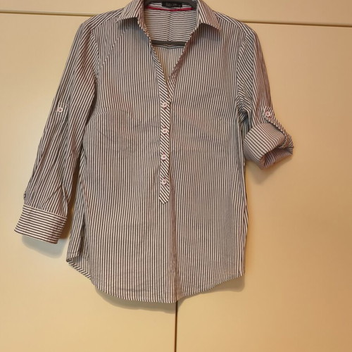 Bill Cost striped shirt like new, size M, white and blue
