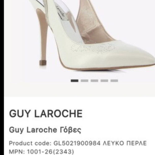 Guy Laroche bridal pumps new white pearl size 41