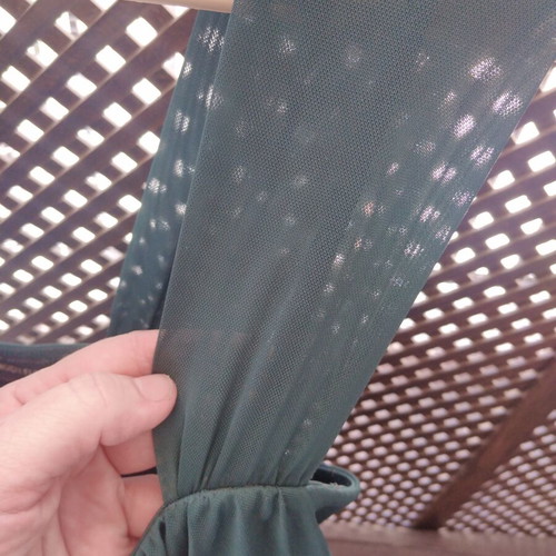 Green dress with lining and tulle, size XXL